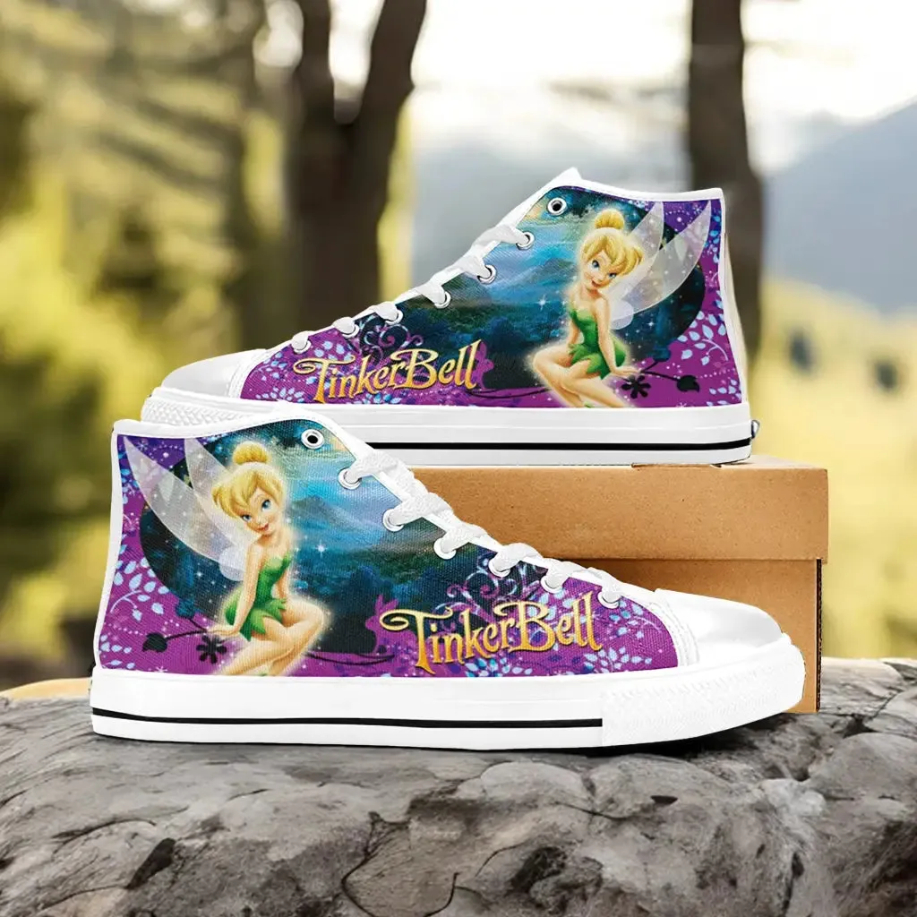 Tinkerbell Tinker Bell Shoes High Top Sneakers for Kids and Adults