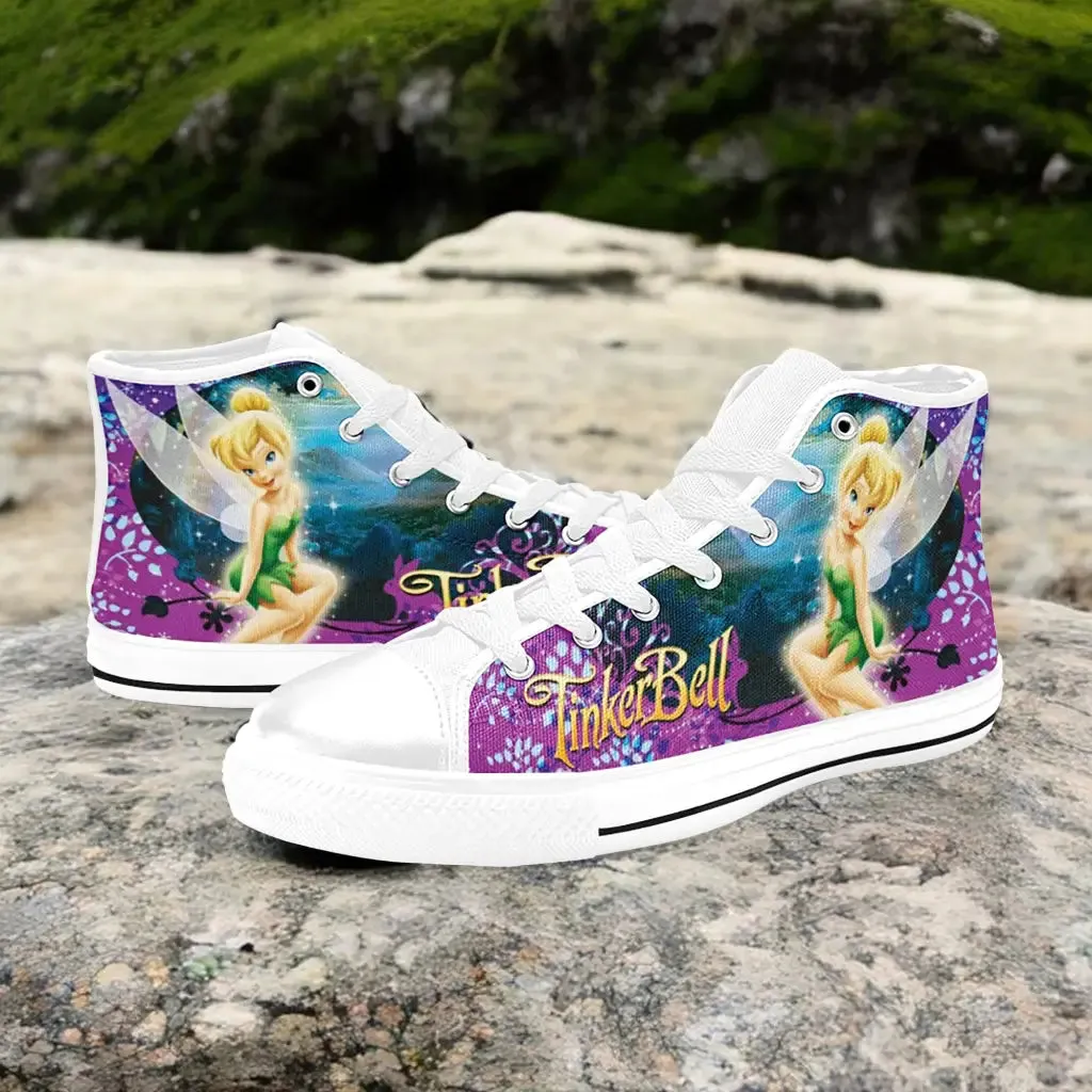 Tinkerbell Tinker Bell Shoes High Top Sneakers for Kids and Adults
