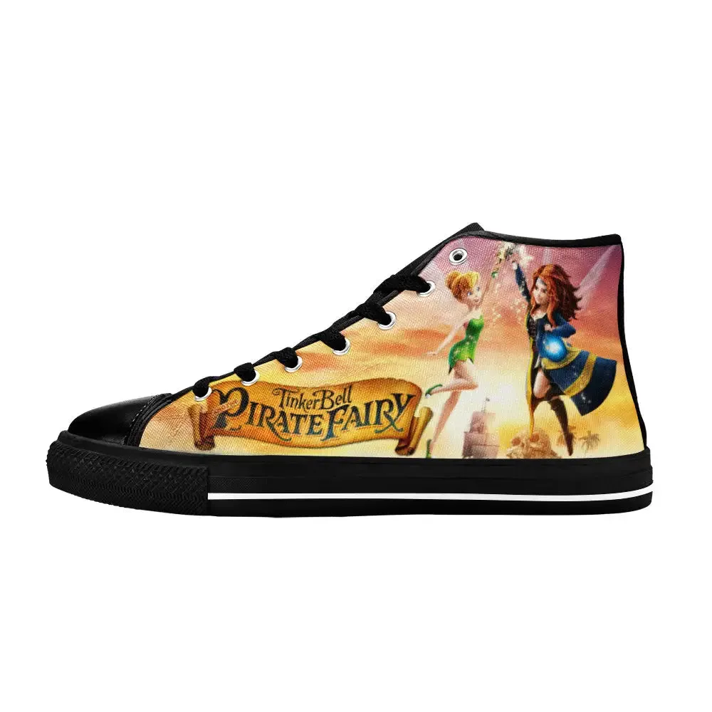 Tinkerbell Tinker Bell the Pirate Fairy Shoes High Top Sneakers for Kids and Adults