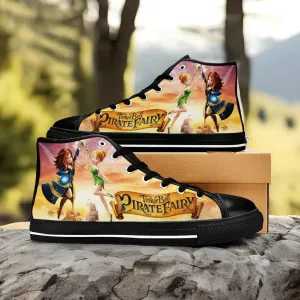 Tinkerbell Tinker Bell the Pirate Fairy Shoes High Top Sneakers for Kids and Adults