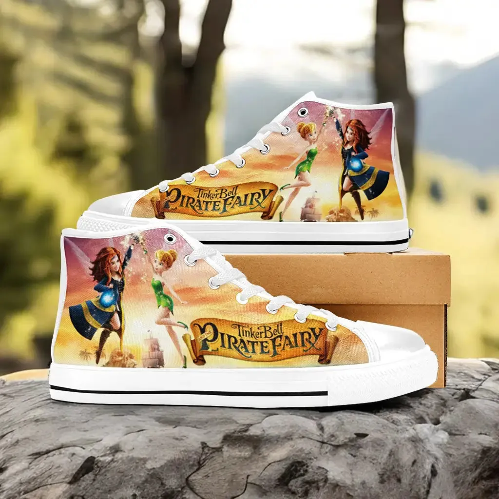 Tinkerbell Tinker Bell the Pirate Fairy Shoes High Top Sneakers for Kids and Adults
