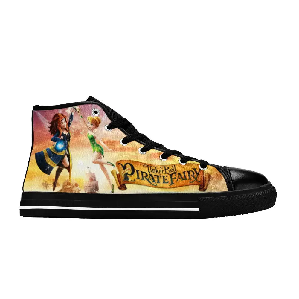 Tinkerbell Tinker Bell the Pirate Fairy Shoes High Top Sneakers for Kids and Adults