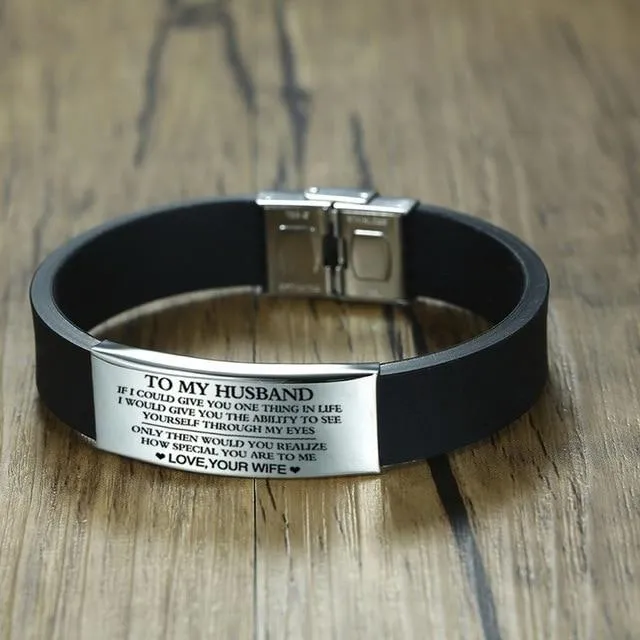 TO MY HUSBAND SILICONE BRACELET