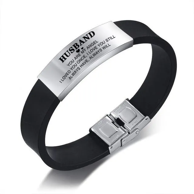 TO MY HUSBAND SILICONE BRACELET