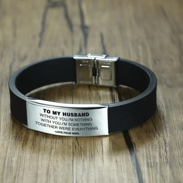 TO MY HUSBAND SILICONE BRACELET