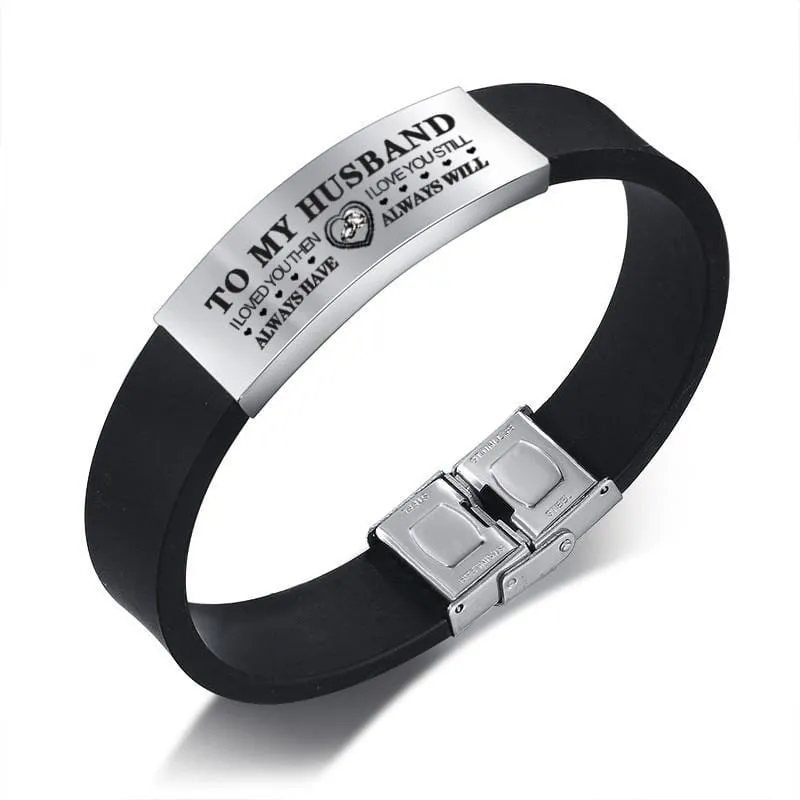 TO MY HUSBAND SILICONE BRACELET