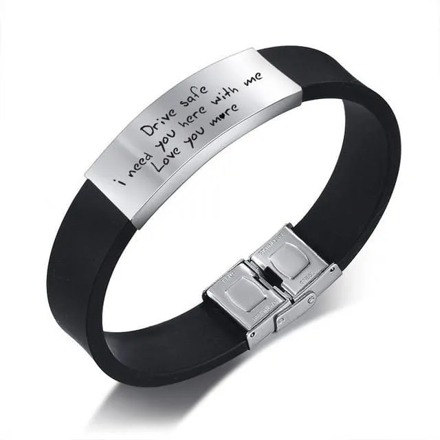 TO MY HUSBAND SILICONE BRACELET