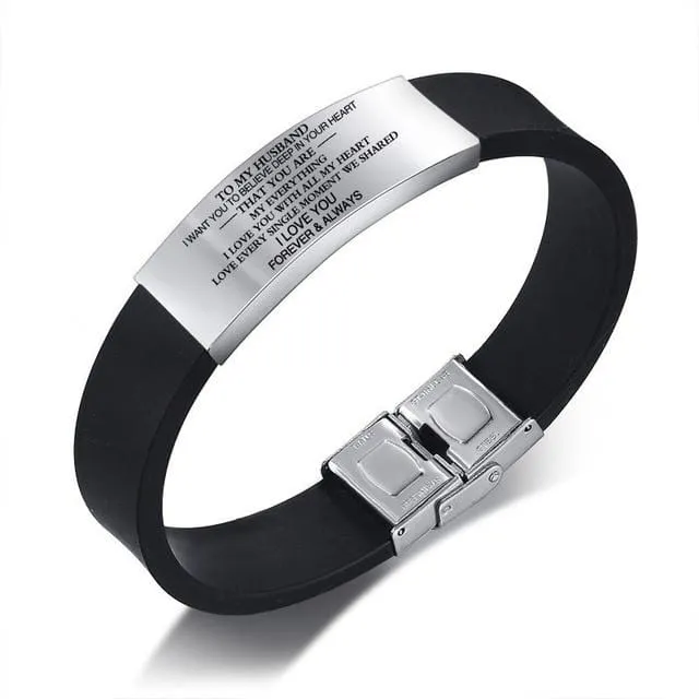 TO MY HUSBAND SILICONE BRACELET