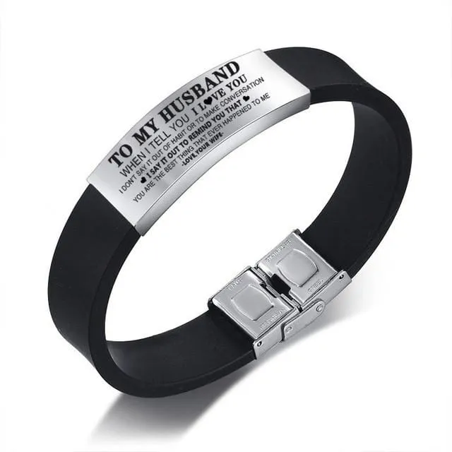 TO MY HUSBAND SILICONE BRACELET