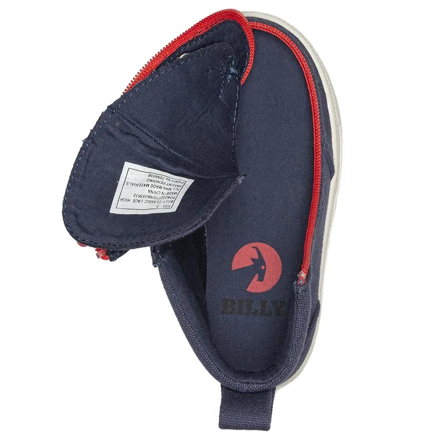 Toddler Navy & Red Billy Classic Lace Highs
