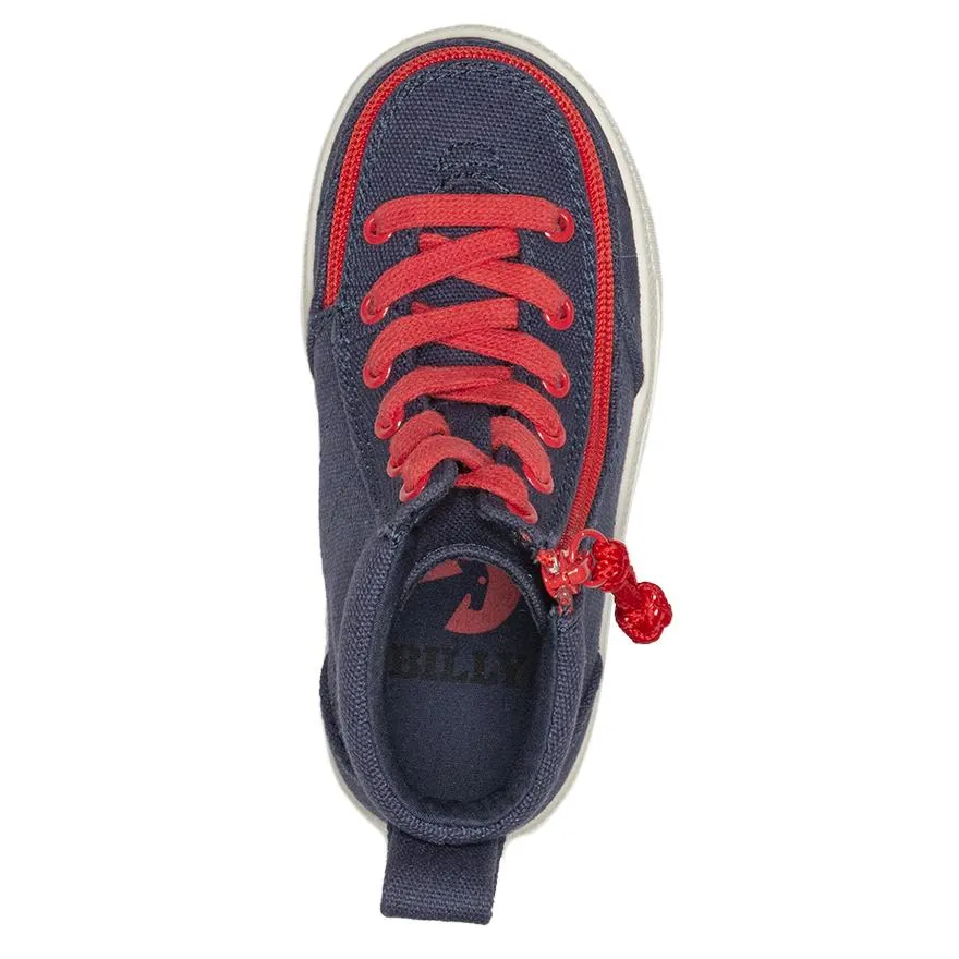 Toddler Navy & Red Billy Classic Lace Highs