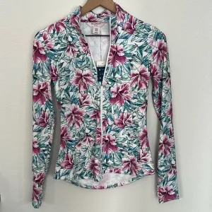 Tommy Bahama Hibiscus Tropical Floral Active Zip Up Jacket XS NWT UPF 50