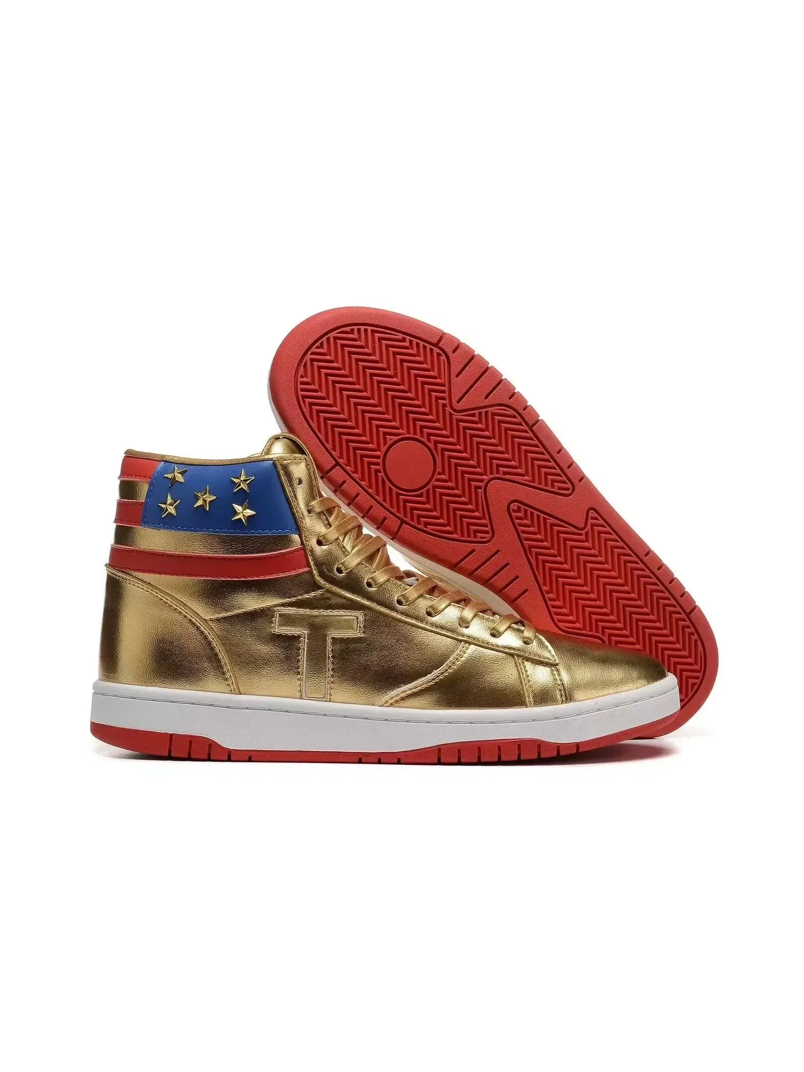 Trump GOLD MAGA 2024 Never Surrender Sneakers