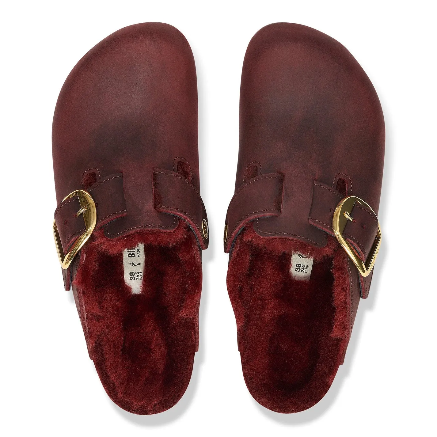 UNISEX BIRKENSTOCK BOSTON BIG BUCKLE SHEARLING | ZINFANDEL