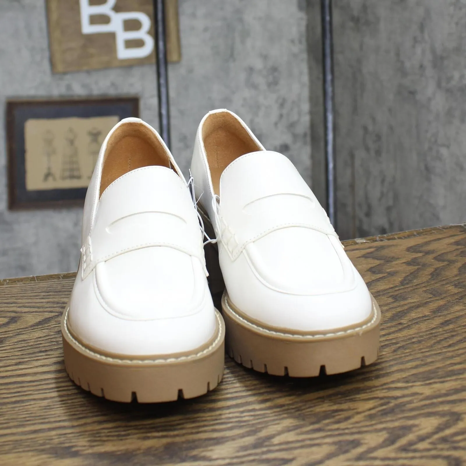 Universal Thread Womens Maisy Loafer Heels 87931731 Off White 8.5M