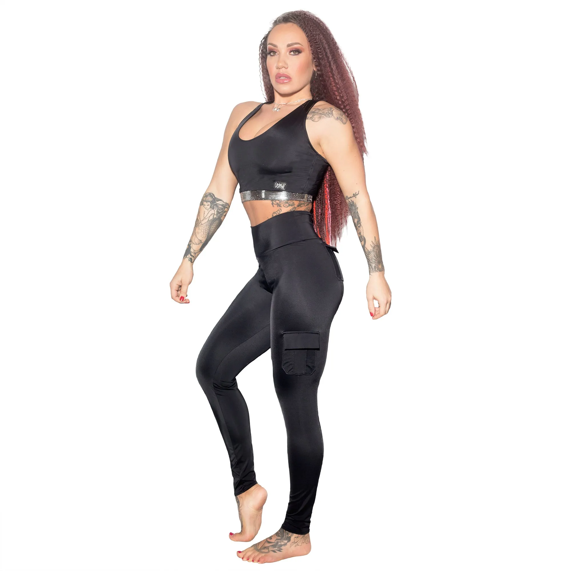 Valencia Eco Cargo Leggings - Black