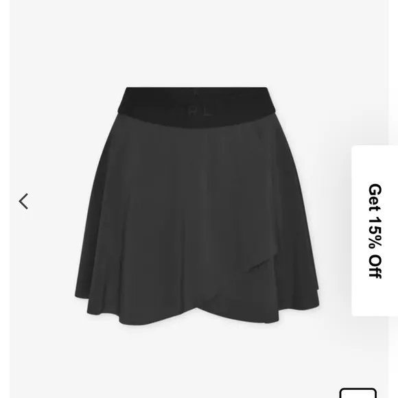 Varley Special Event Rivera Black Athletic Skort Tennis Skirt New