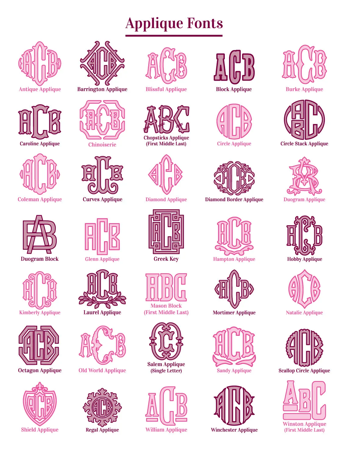 Velvet Applique Monogrammed Pillow