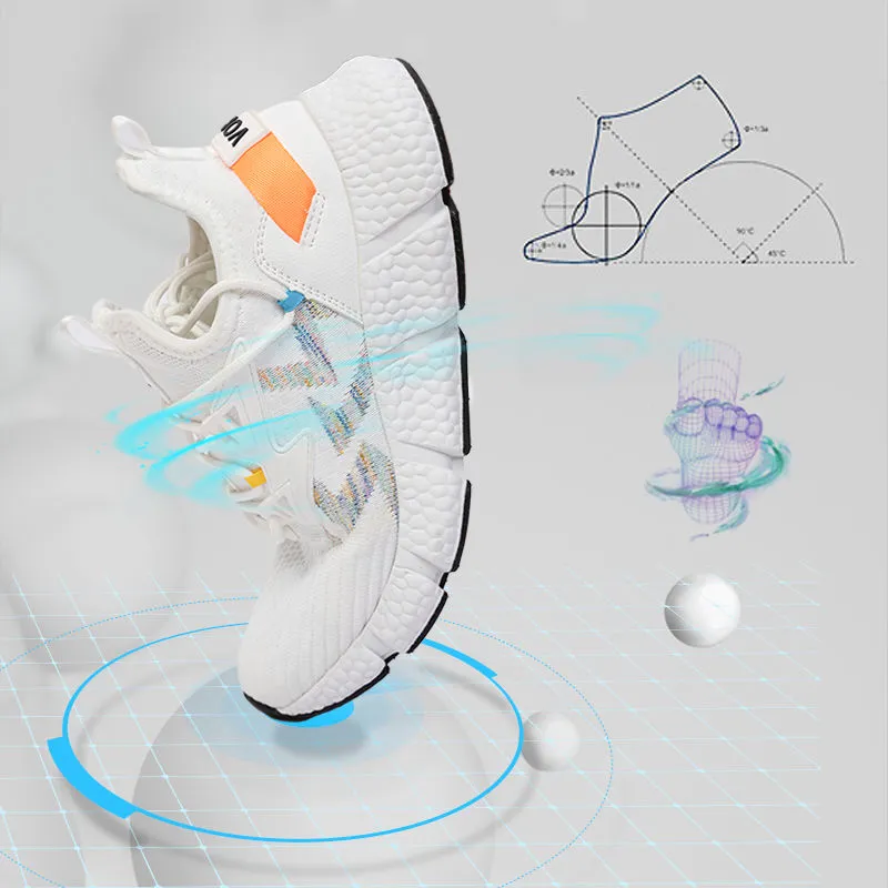 Waterproof Massage Sneaker Shark White | LightCityMall