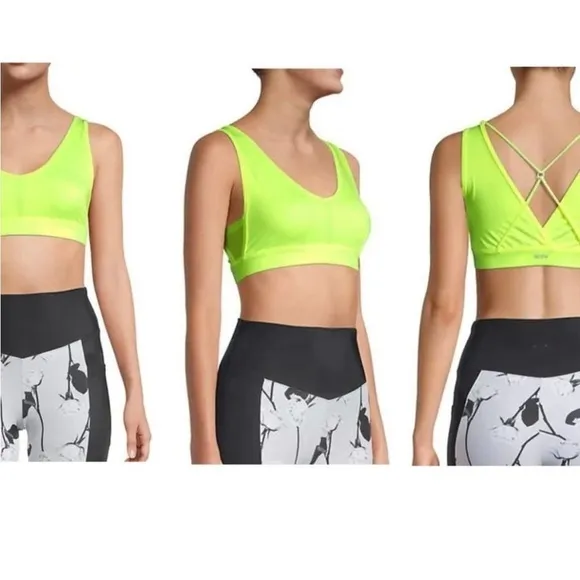 Wear It To Heart Criss Cross Back Athletic Bra Top Size S