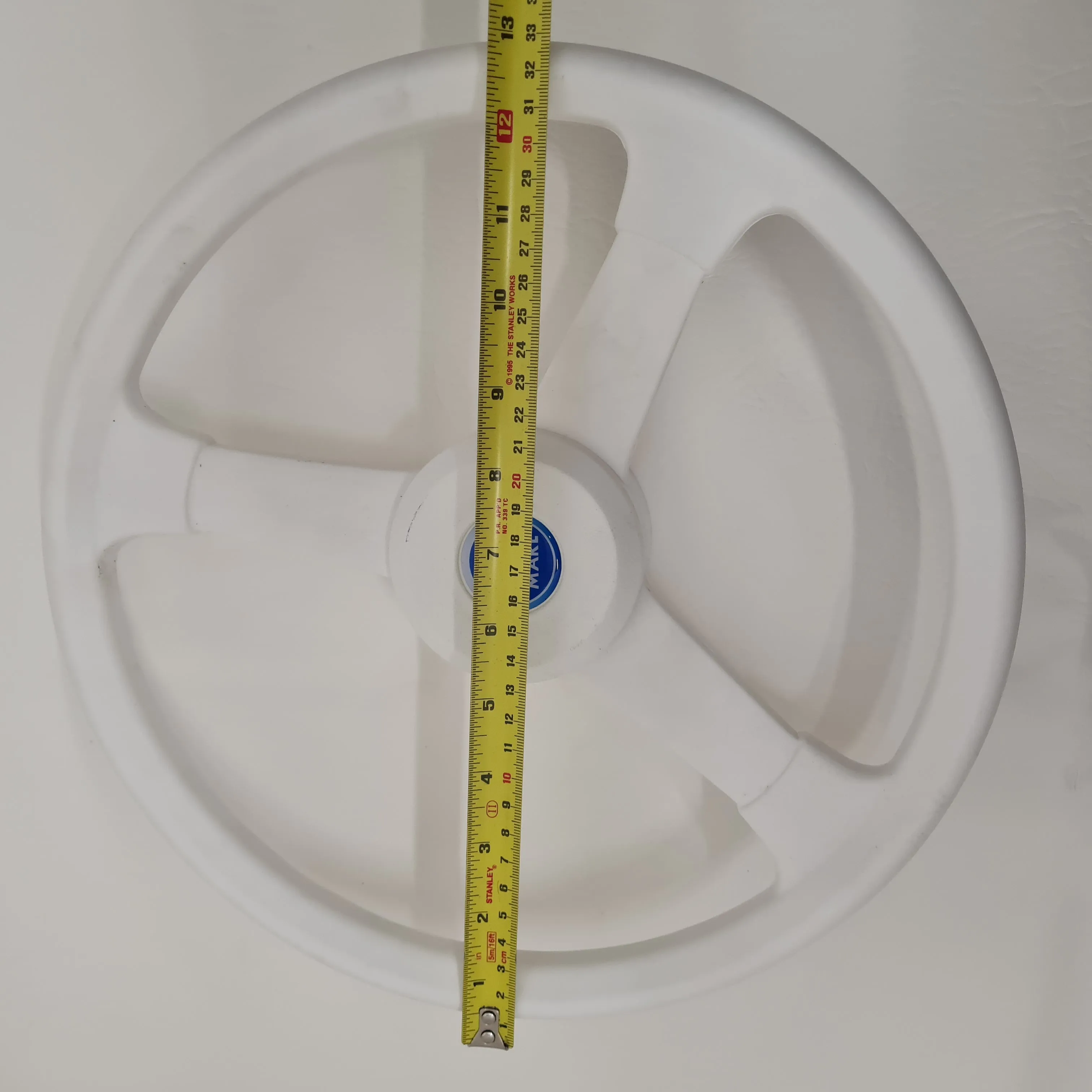 White Boat Steering Wheel Three Arms, Diam. 310mm