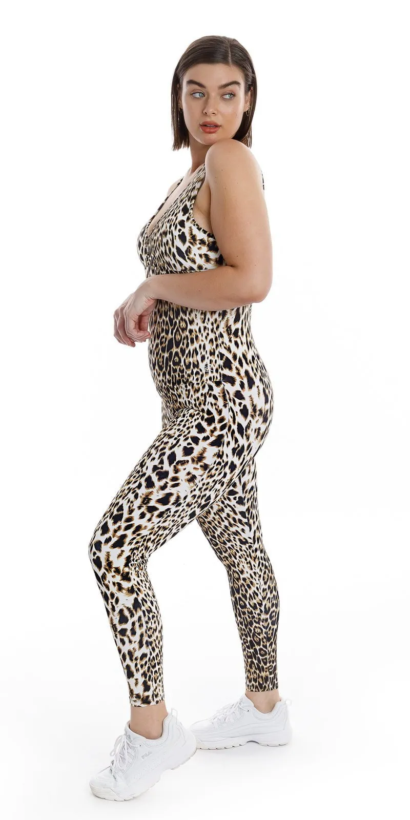 White Cheetah Unitard