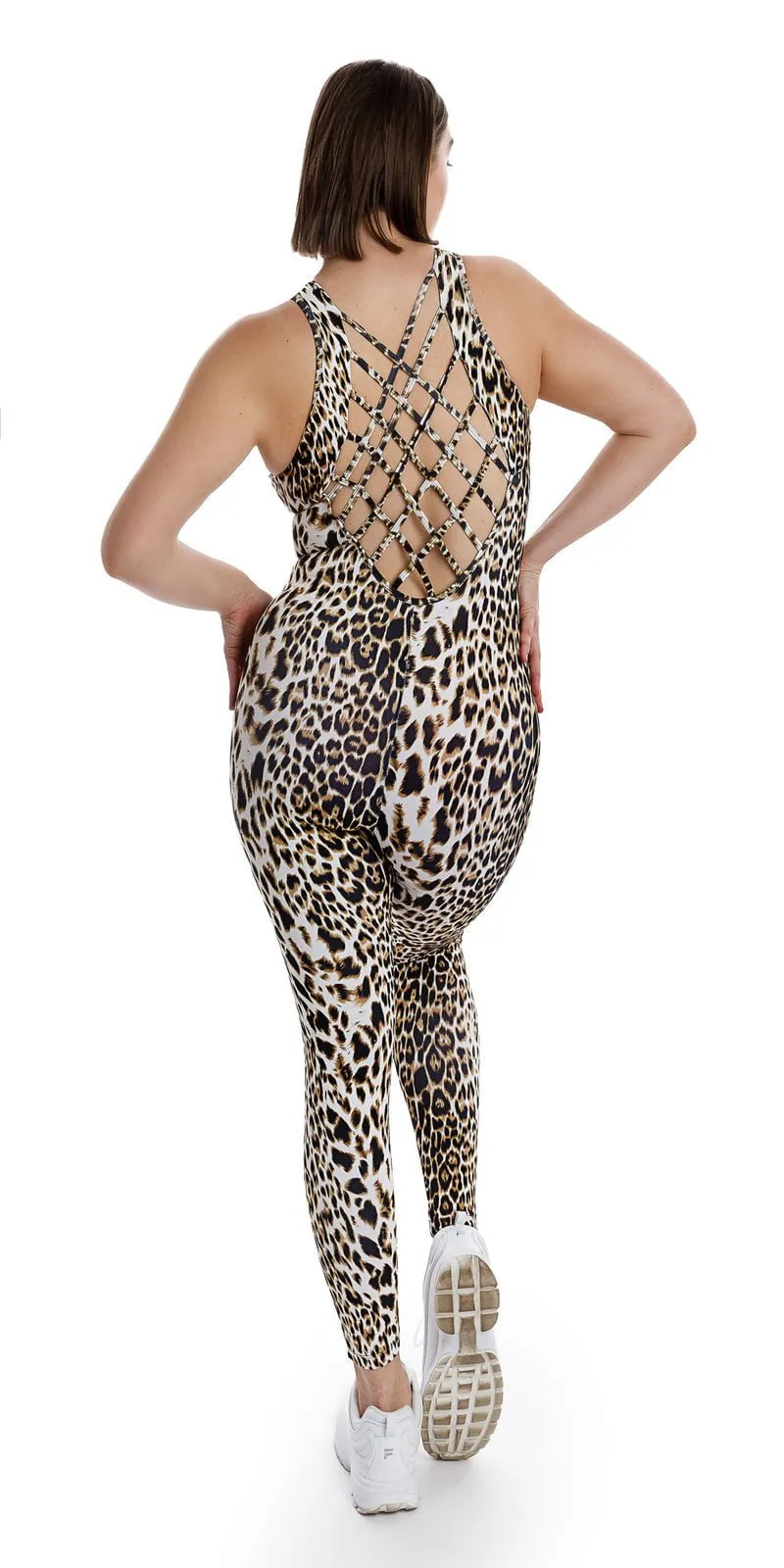 White Cheetah Unitard