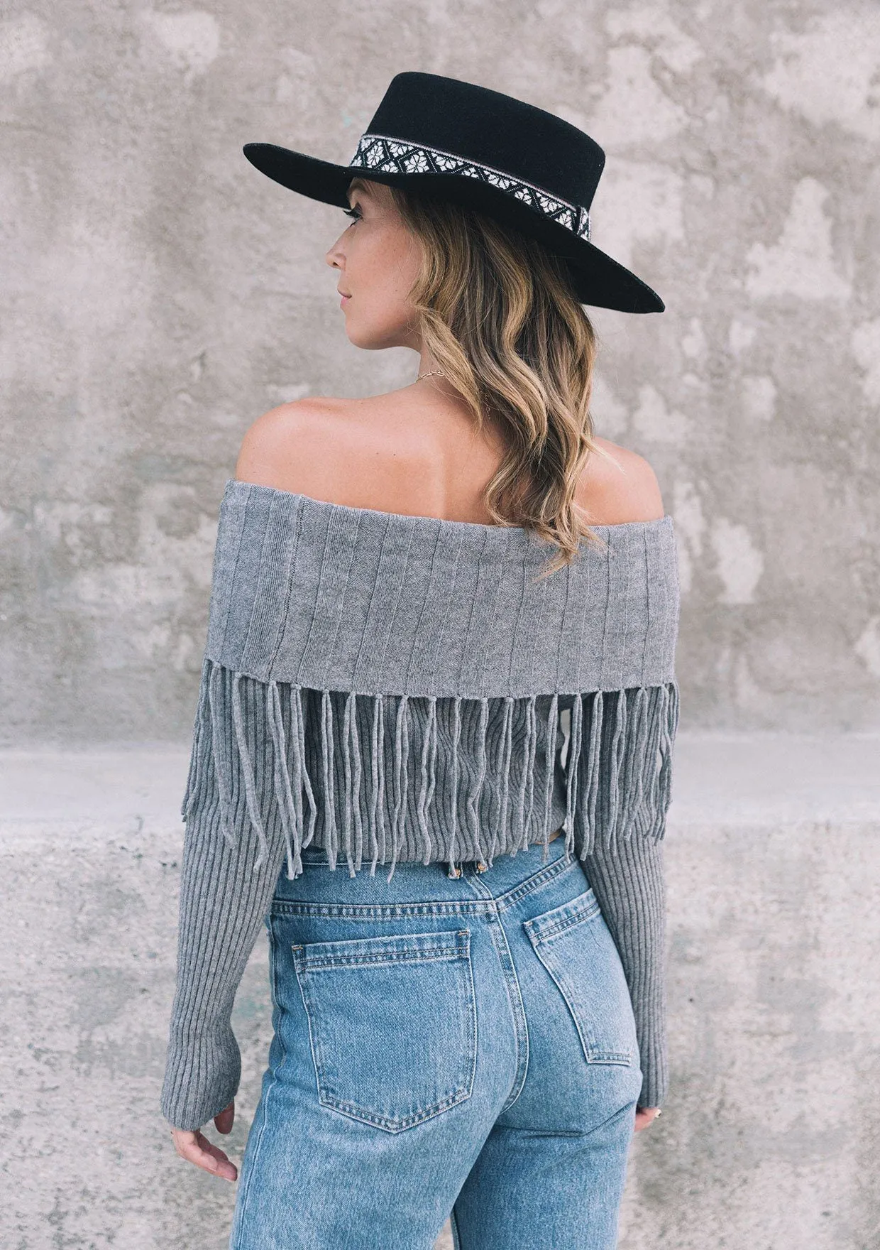 Wild Soul Fringe Boatneck Sweater