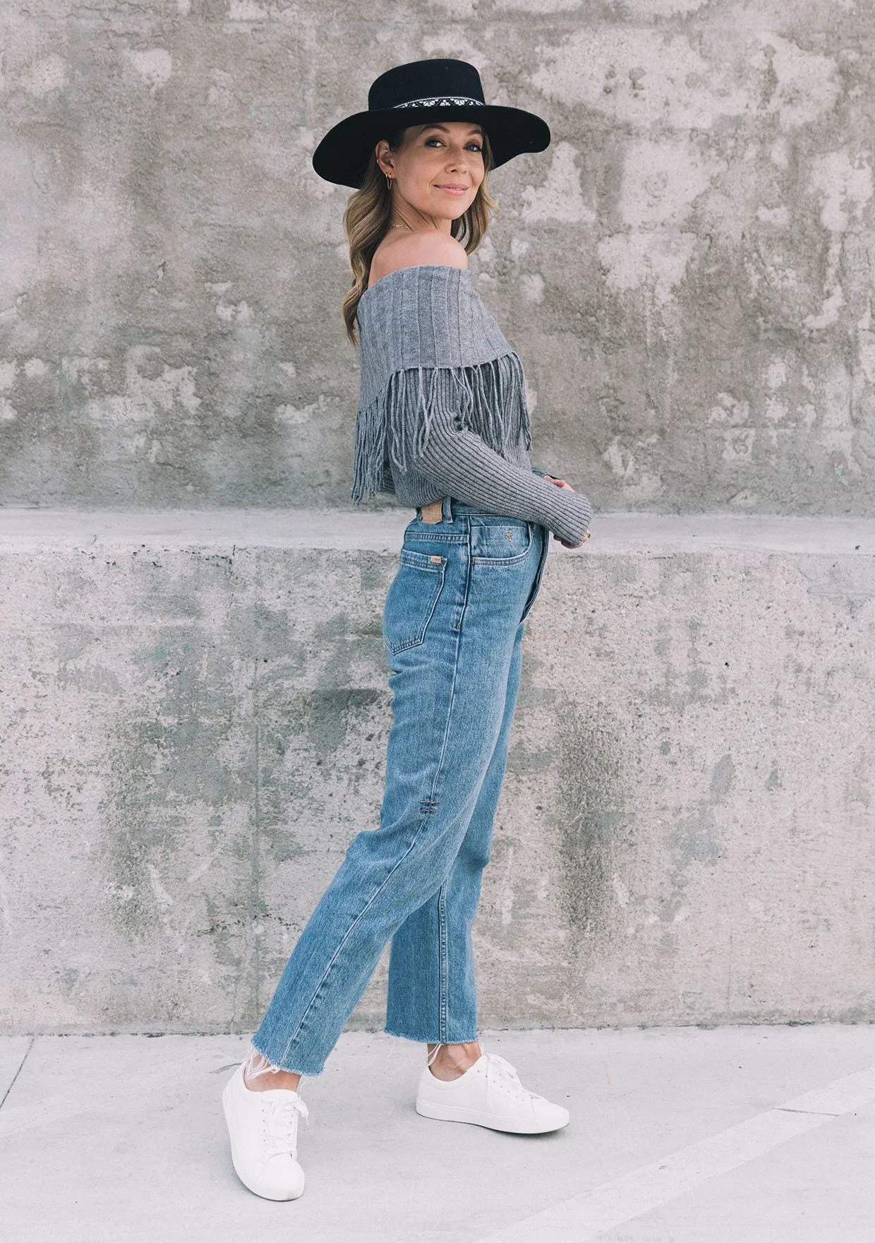 Wild Soul Fringe Boatneck Sweater