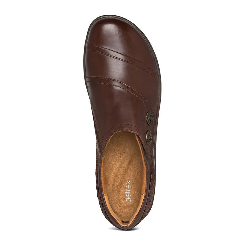 WOMEN'S AETREX KARINA MONK STRAP | BROWN