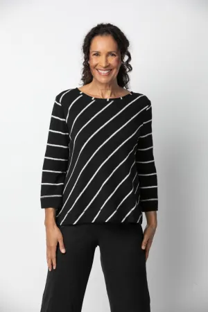 Women's Habitat | Beach Front Stripe Pullover Sweater | Black