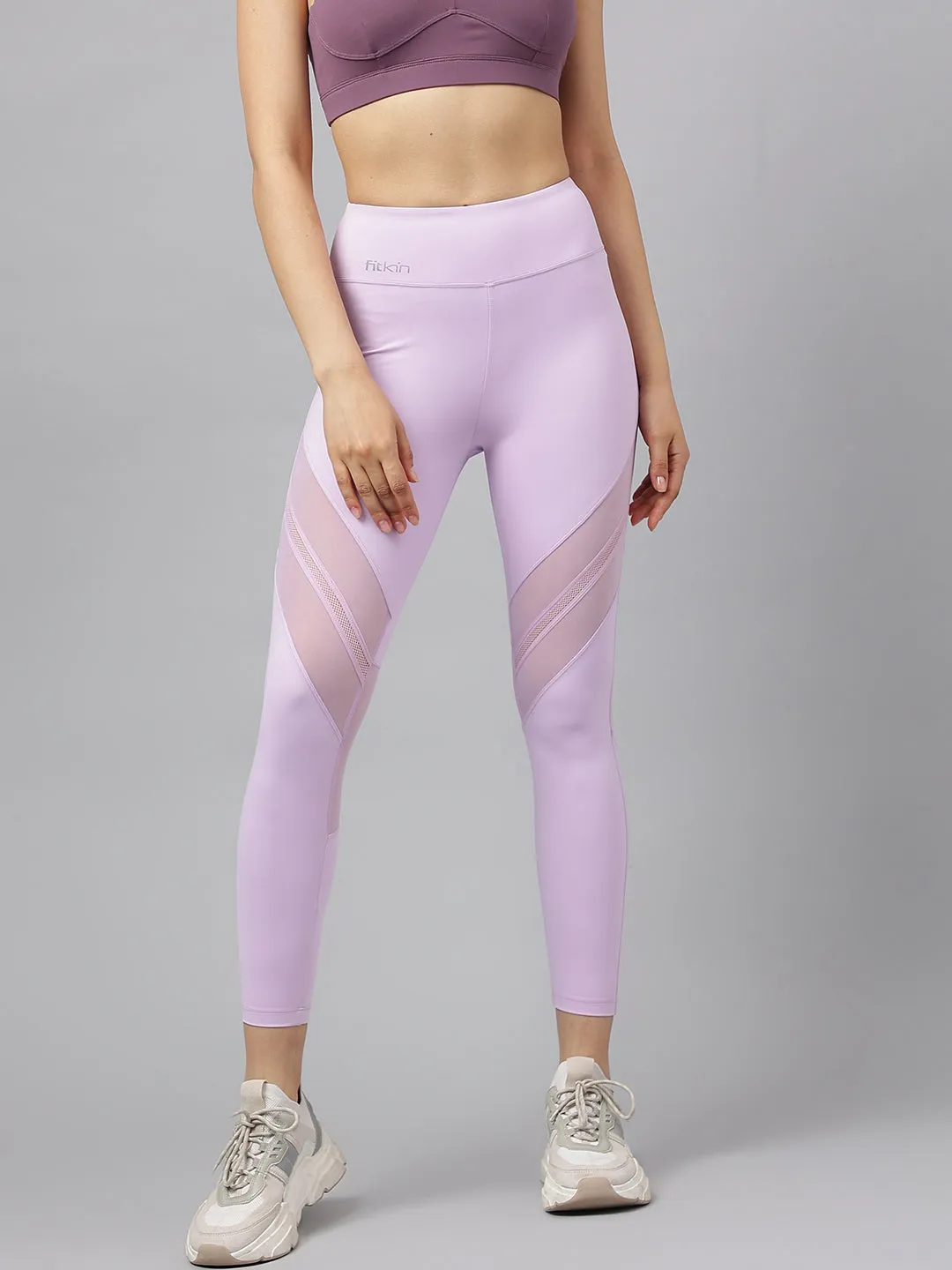 Women's mesh panel training tights
