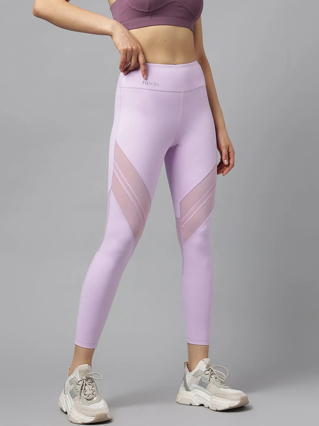 Women's mesh panel training tights