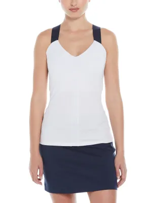 Women's Ribbed Criss Cross Tennis Tank Top