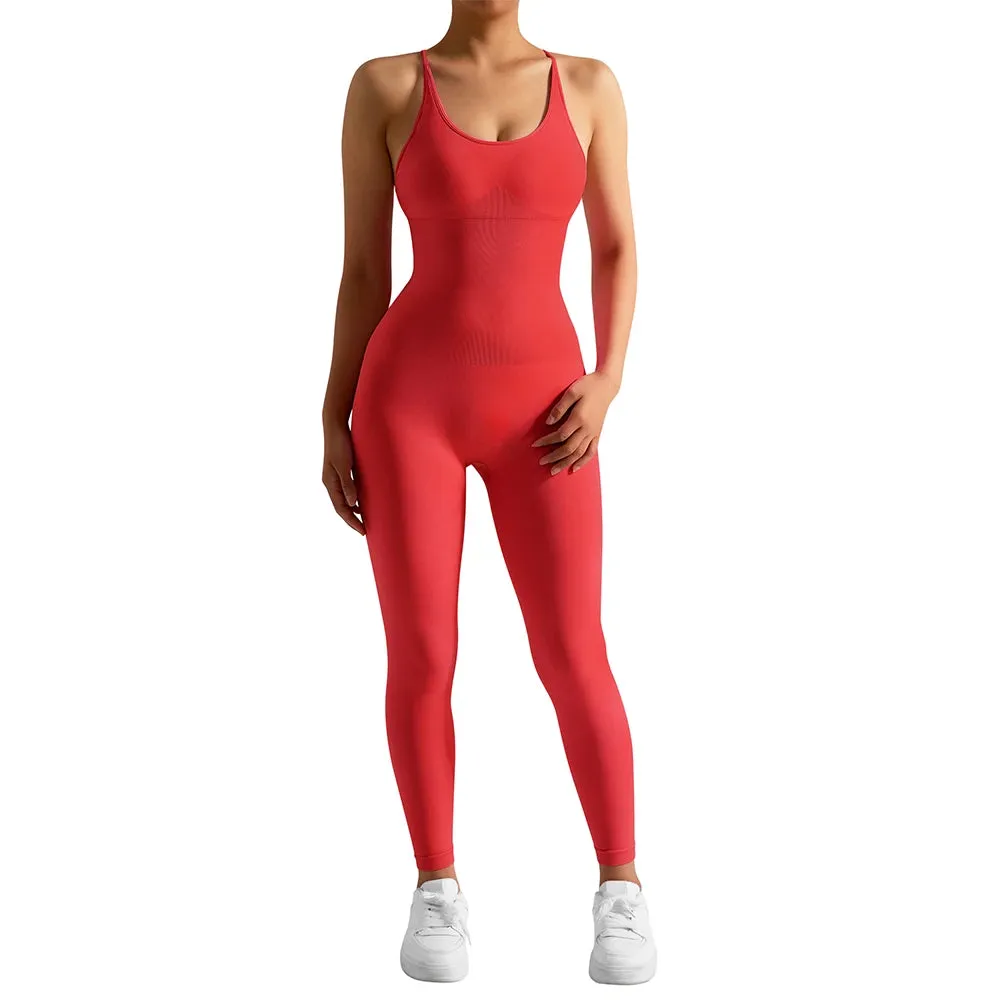 Women's Sleeveless Bodycon Jumpsuit Casual Fitness Playsuit