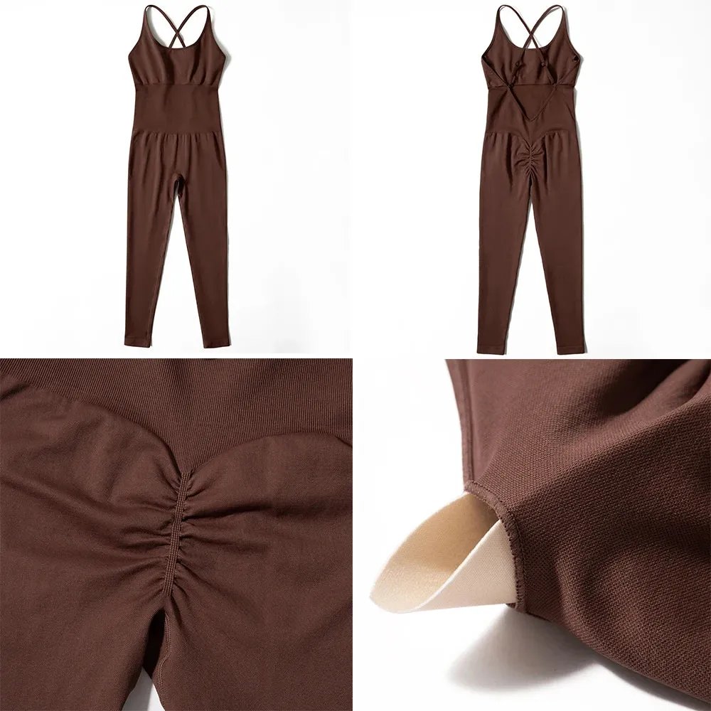 Women's Sleeveless Bodycon Jumpsuit Casual Fitness Playsuit