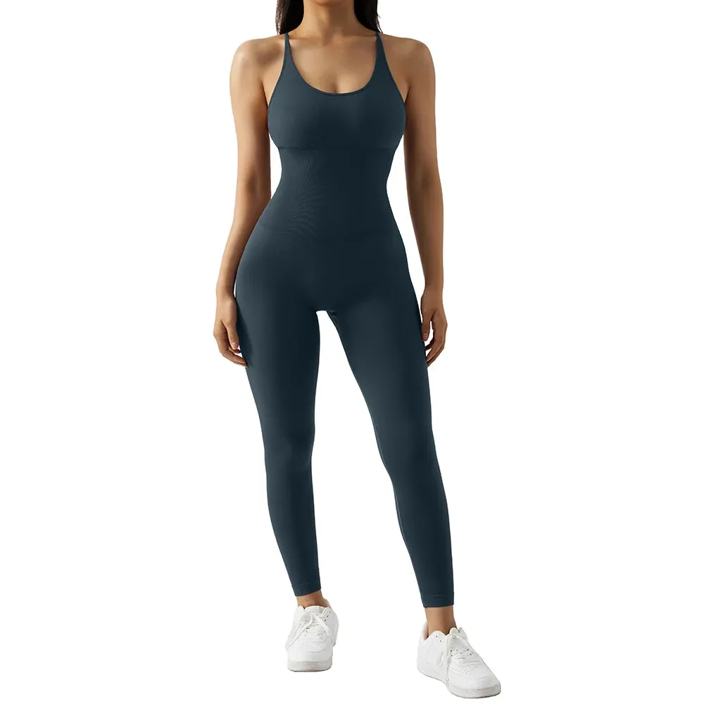 Women's Sleeveless Bodycon Jumpsuit Casual Fitness Playsuit