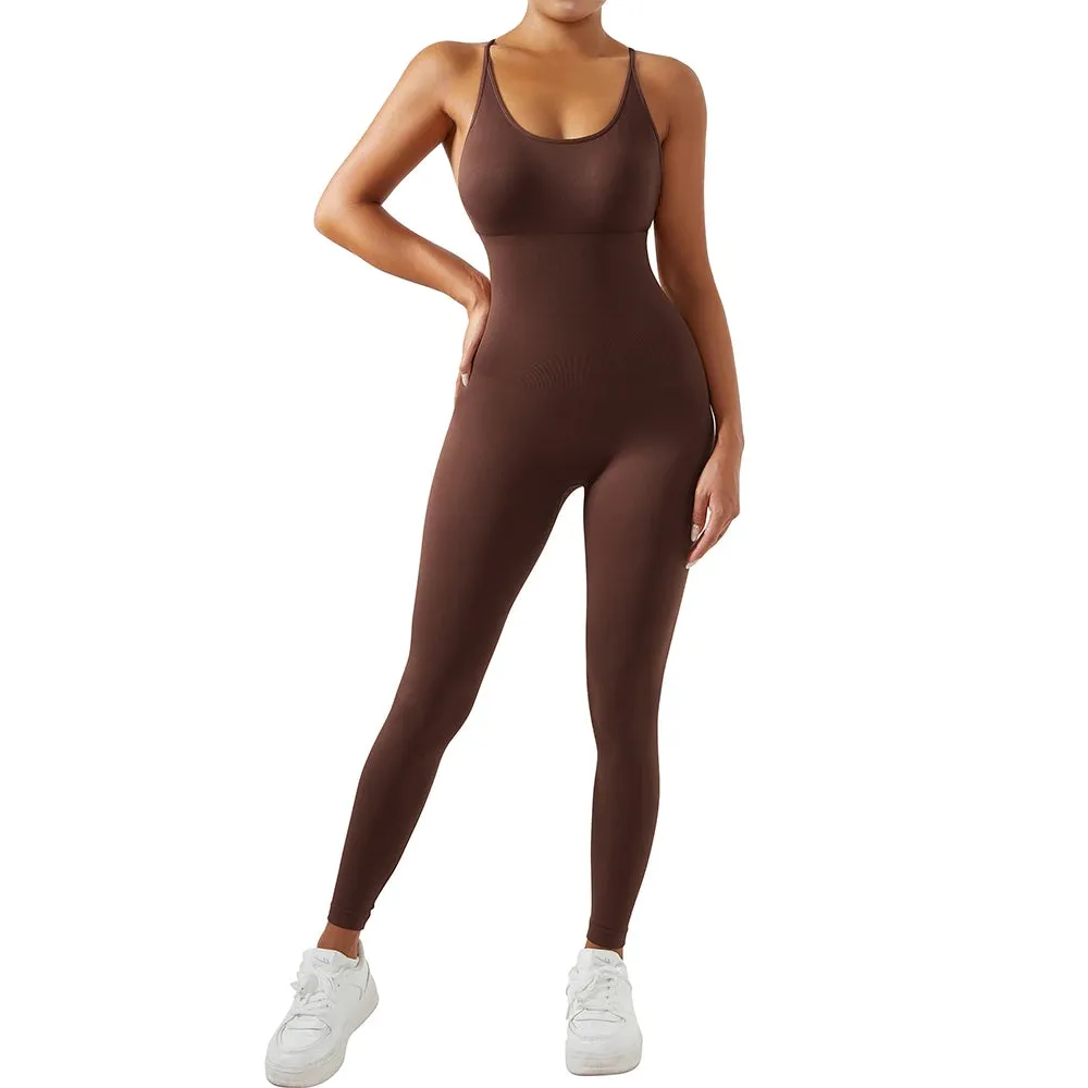 Women's Sleeveless Bodycon Jumpsuit Casual Fitness Playsuit