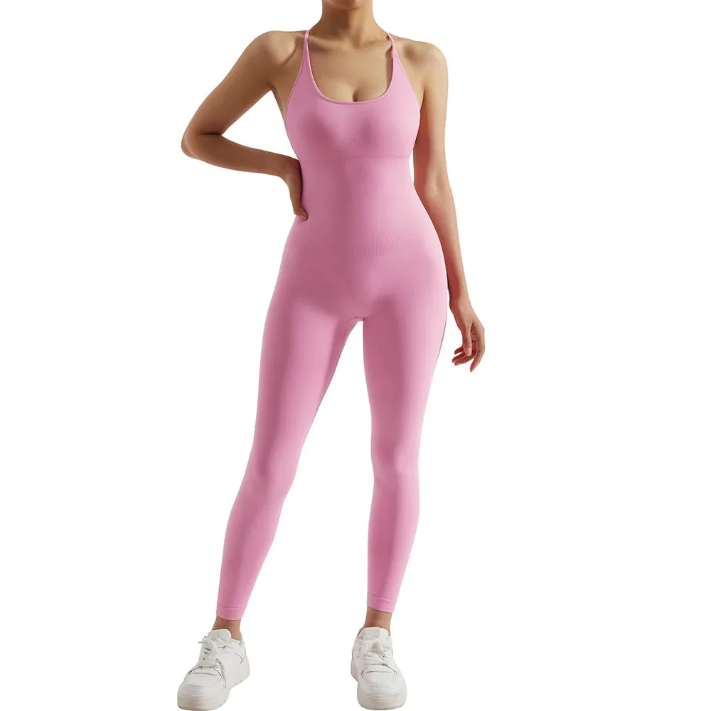 Women's Sleeveless Bodycon Jumpsuit Casual Fitness Playsuit