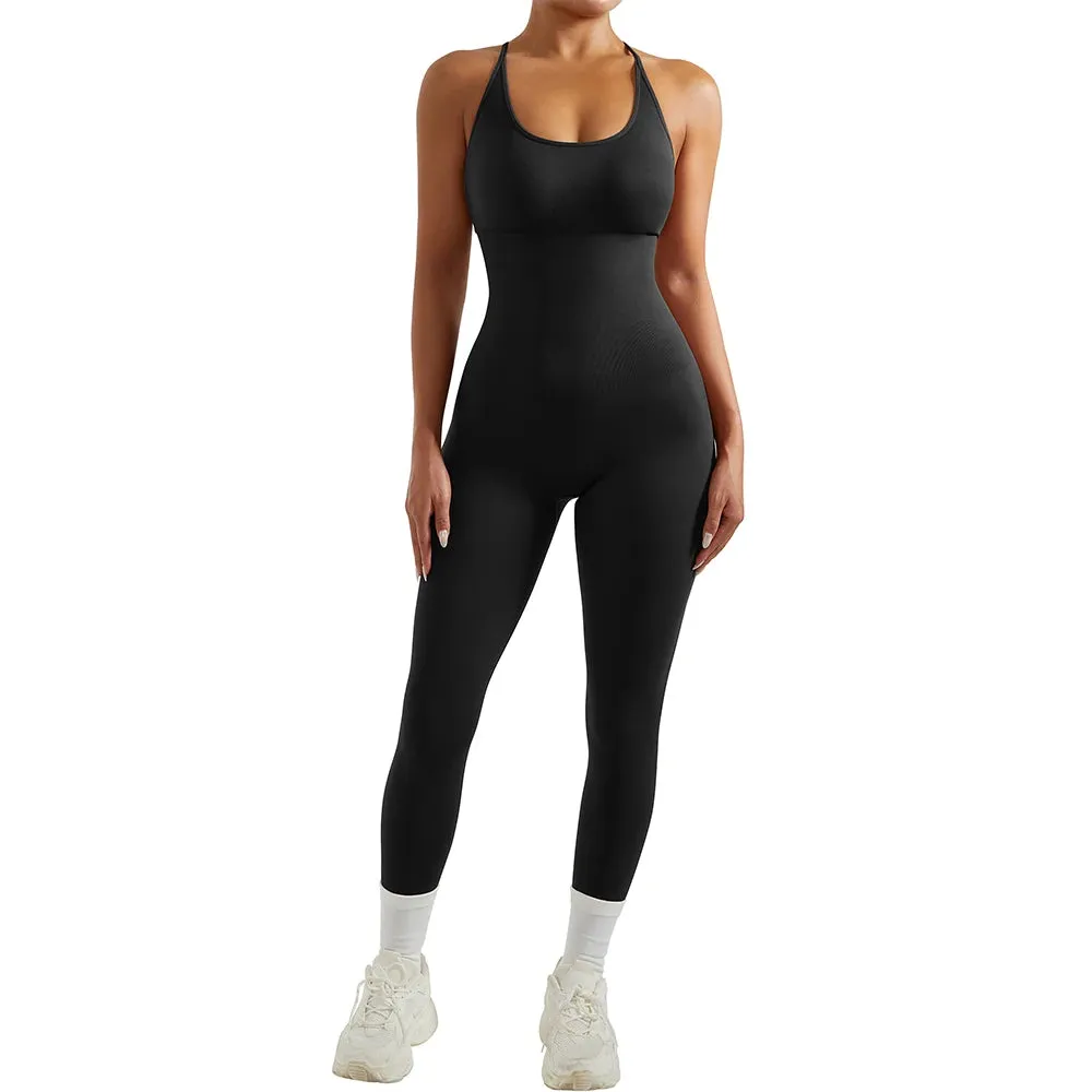 Women's Sleeveless Bodycon Jumpsuit Casual Fitness Playsuit