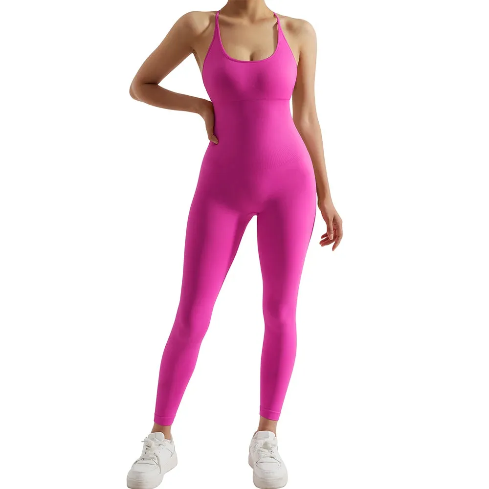 Women's Sleeveless Bodycon Jumpsuit Casual Fitness Playsuit
