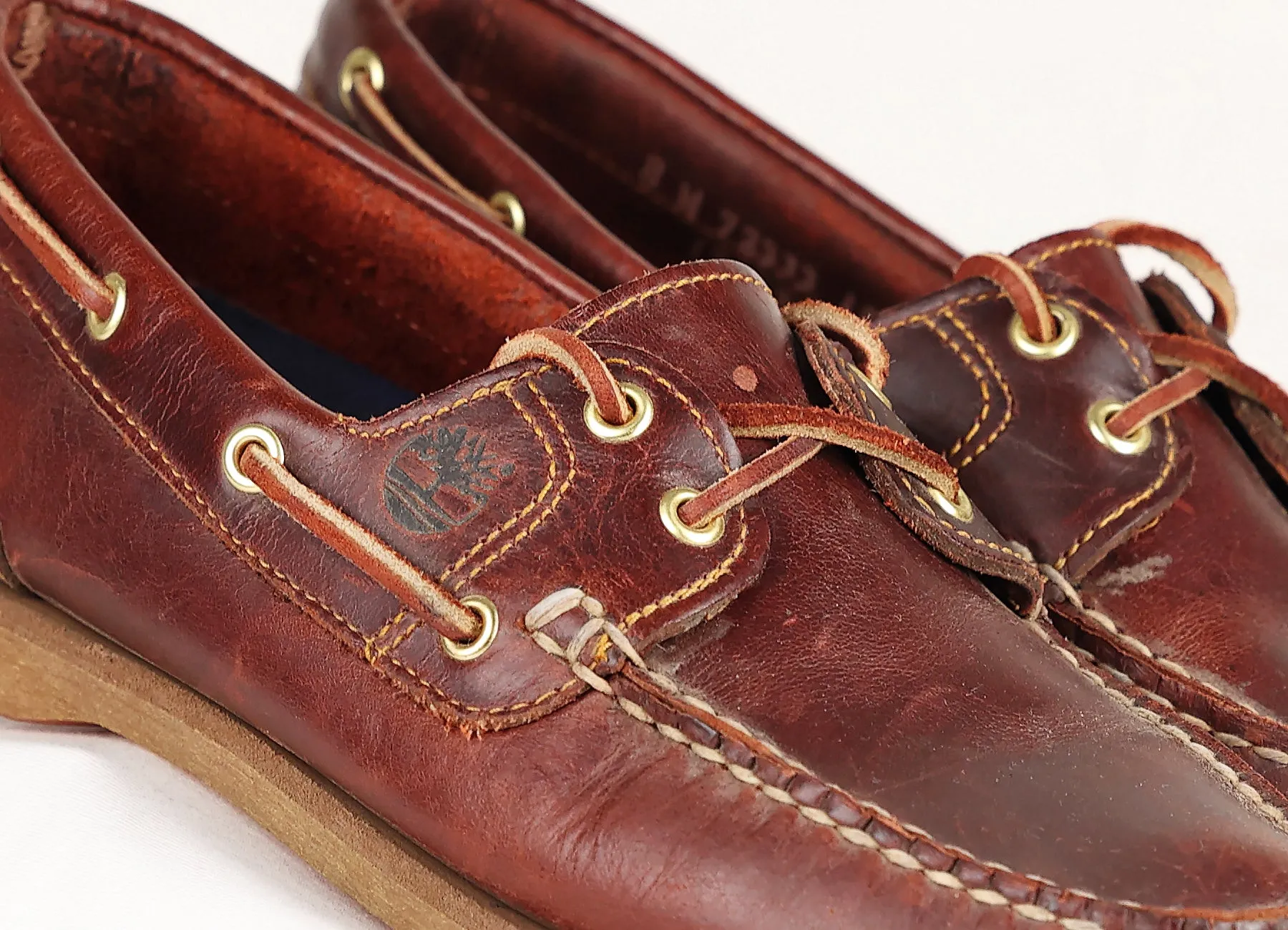 Women's Timberland Leather Deck Boat Shoes - Brown - 7.5
