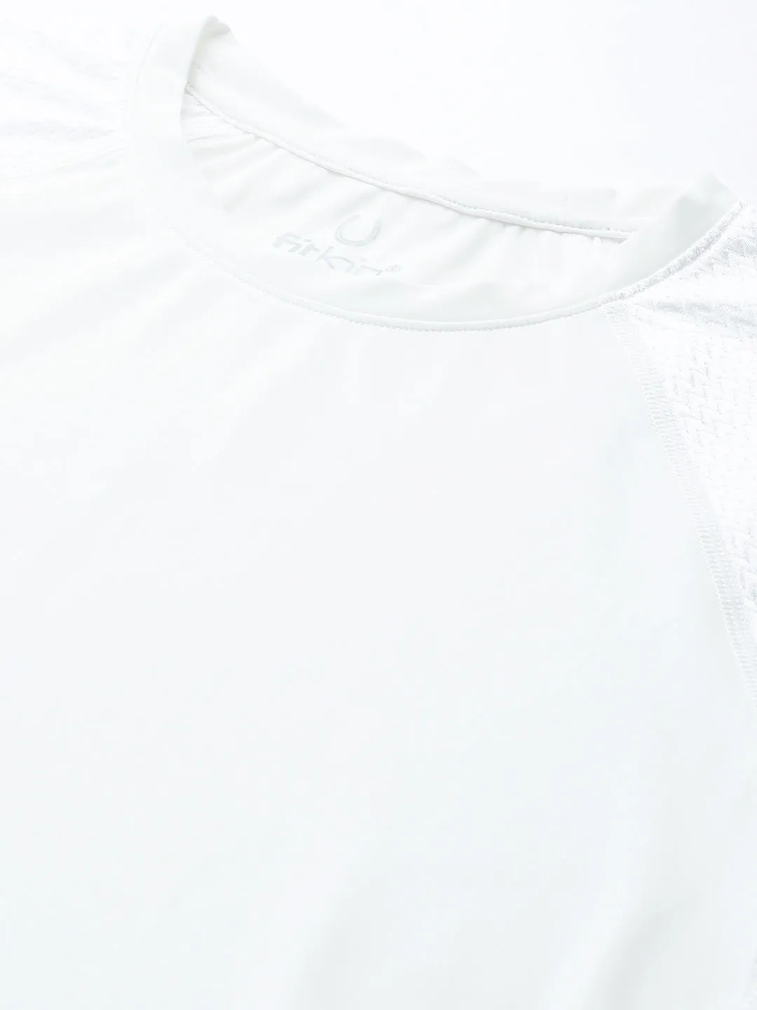 Women's White Training or Gym Solid T-shirt