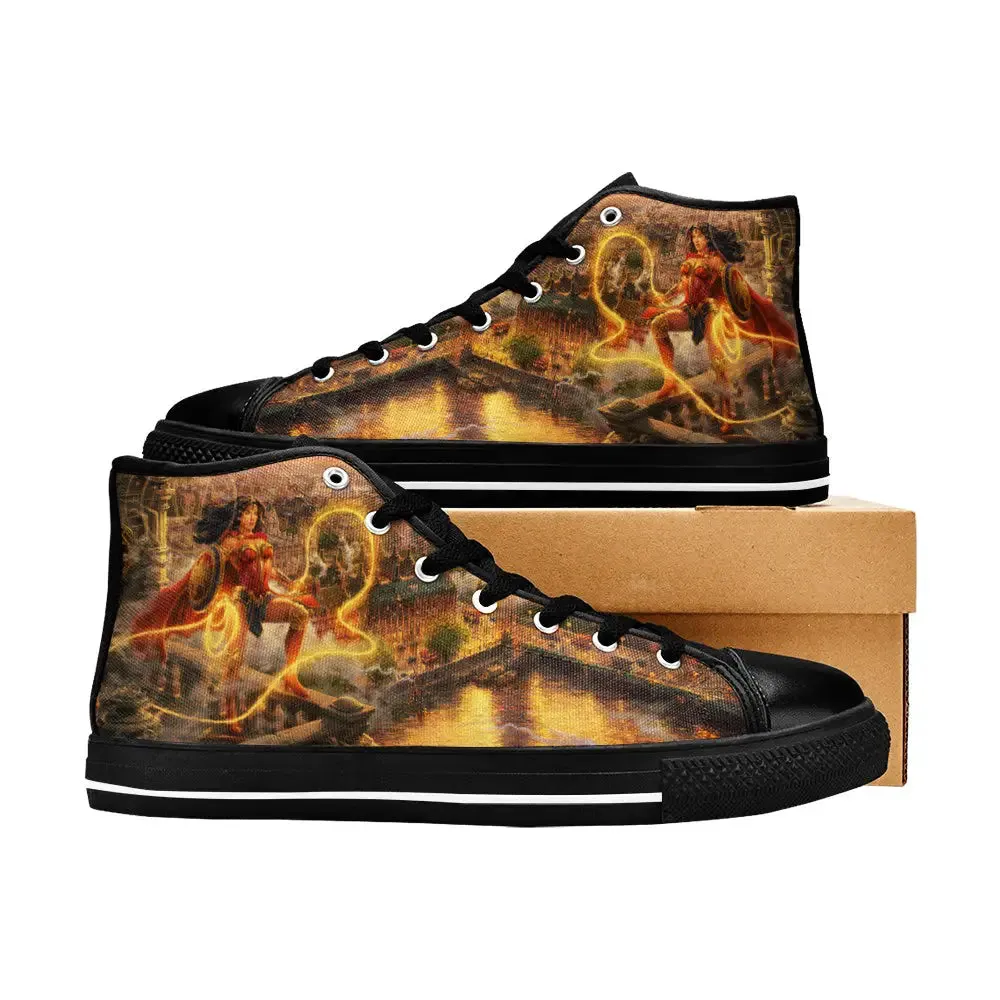 Wonder Woman Shoes High Top Sneakers for Kids and Adults