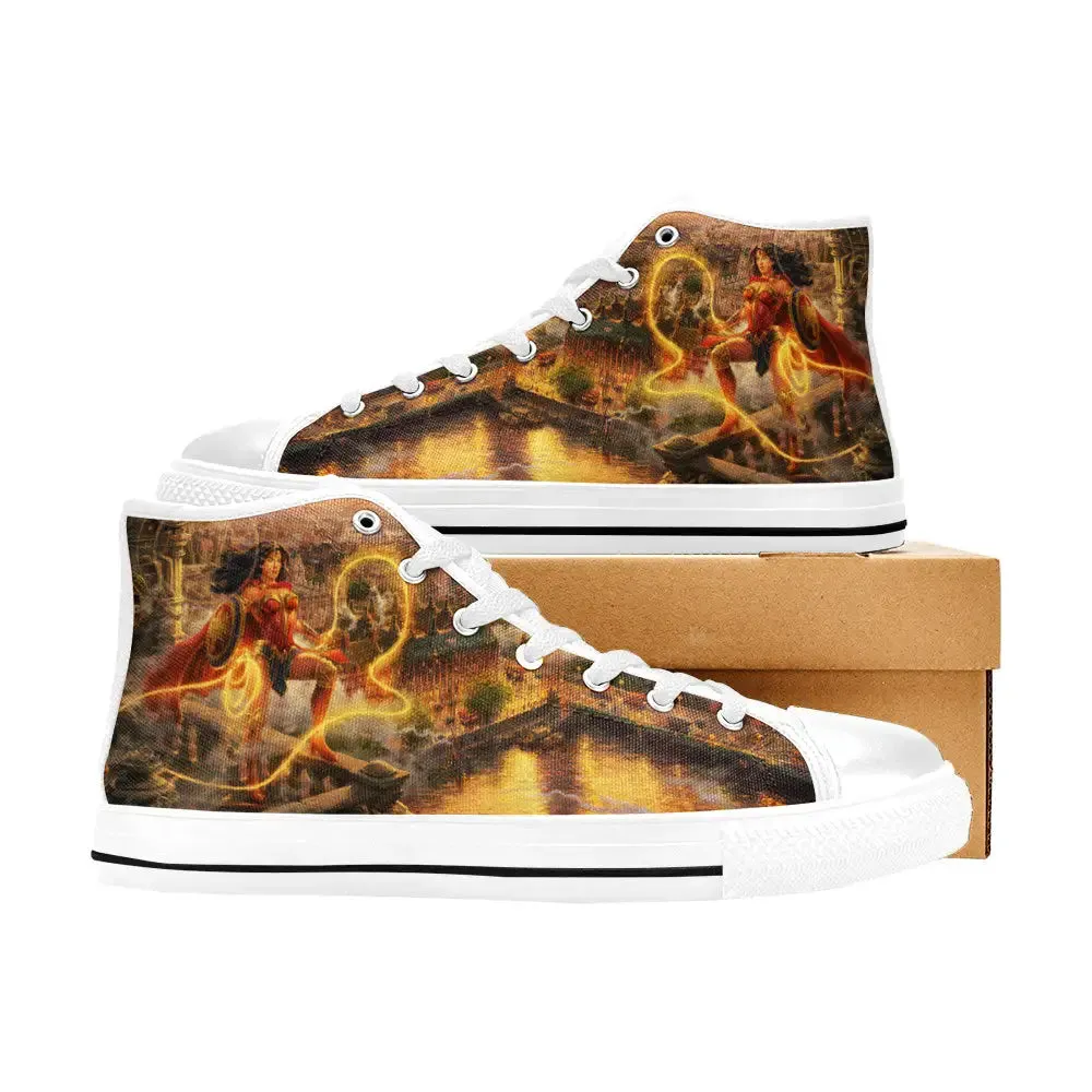Wonder Woman Shoes High Top Sneakers for Kids and Adults