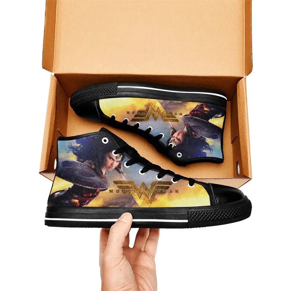 Wonder Woman Shoes High Top Sneakers for Kids and Adults
