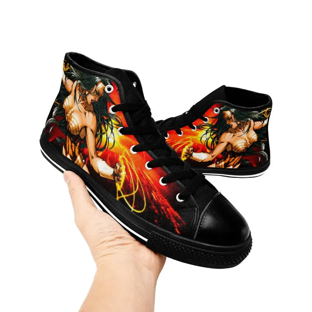 Wonder Woman Shoes High Top Sneakers for Kids and Adults