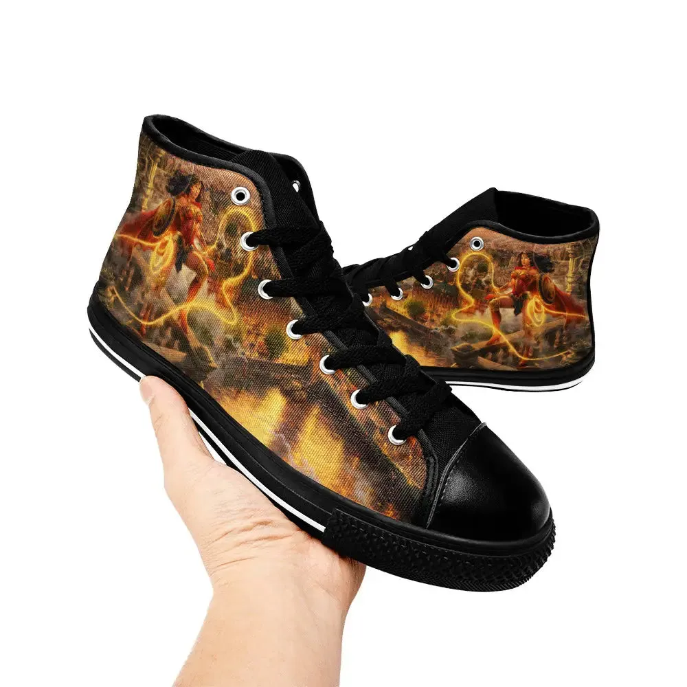 Wonder Woman Shoes High Top Sneakers for Kids and Adults