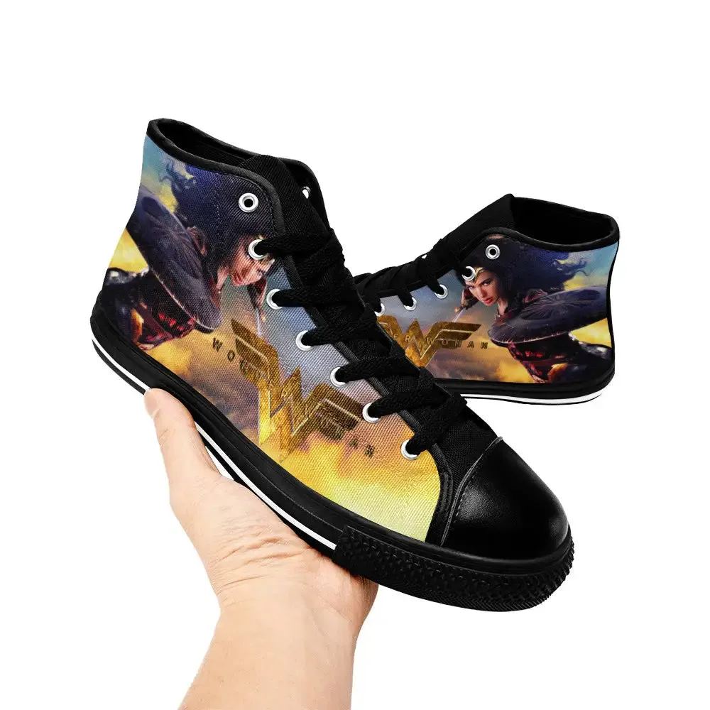 Wonder Woman Shoes High Top Sneakers for Kids and Adults