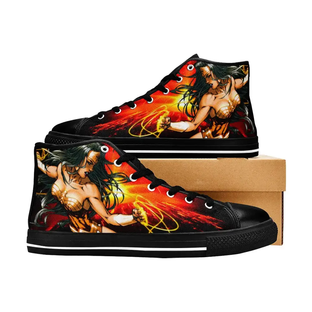 Wonder Woman Shoes High Top Sneakers for Kids and Adults